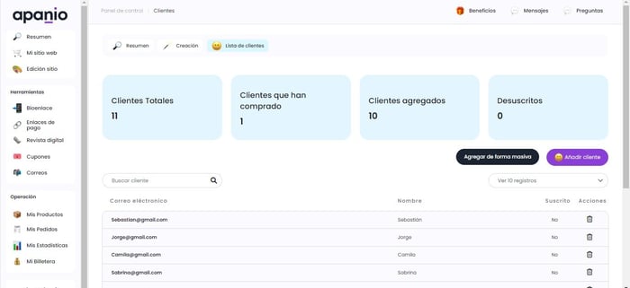 Guarda tus datos